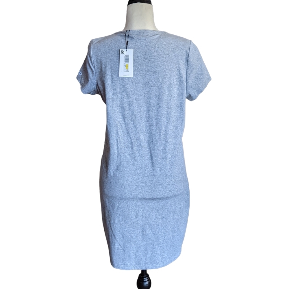 NWT Calvin Klein Grey Shirt Dress Size M - Picture 2 of 7
